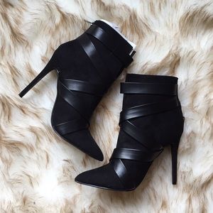 Leather Strapped Ankle Bootie